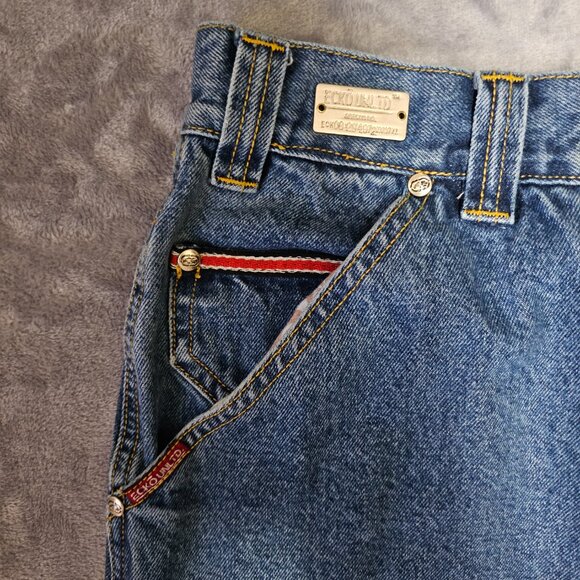 Vintage Ecko Unltd Collection18c Baggy Blue Jeans Men's 34 90ss Y2K Hip Hop Skat - Picture 5 of 16